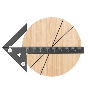 lot 16441 image: KETIPED Aluminum Imperial Circle Center Positioning, 4590 Degree Positioning Ruler, Right Angle Positioning, Centerline Positioning, Multi-Function Arrow Ruler, High-Precision Measuring Ruler,044BK