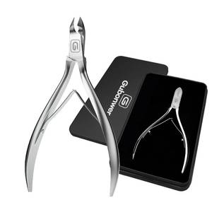 lot 16451 image: Cuticle Trimmer 34 Jaw Extremely Sharp Cuticle Nippers Scissors Stainless Steel Clippers Cutter Remover Pedicure Manicure Nail Tool, cuticle pusher (Cuticle NippersSilver-b)