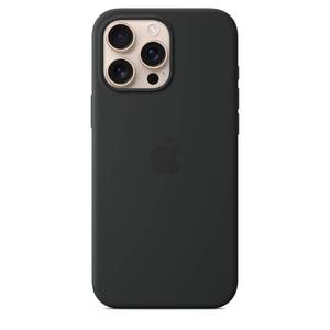 lot 16455 image: Apple iPhone 16 Pro Max Silicone Case with MagSafe and Camera Control Lightweight Phone Case, Wireless Charging Compatible, Smooth Matte Finish Black