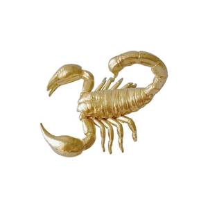lot 16477 image: Pewery Gold Mini Scorpion Figurine, Solid Metal Animal Ornament, Mini Scorpion Sculpture for Home Office Garden Desktop Decor