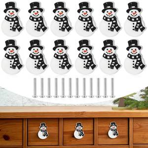 lot 16478 image: Moxweyeni 12 Pieces Christmas Cabinet Knobs for Kitchen Snowman Knobs Silicone Hand Cabinet Knob Cover Christmas Decorative Drawer Pulls for Xmas Winter Kitchen Home Party Decorations