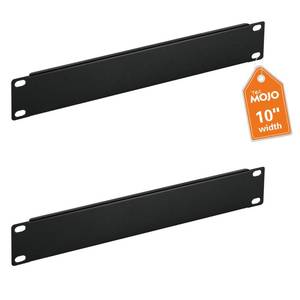 lot 16479 image: Tecmojo 2 Pack 1U Blank Rack Mount Panel, Steel Patch Panel Filler for 10 Server Rack, Network Cabinet, Data Center, Home Labs, Black
