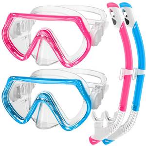 lot 17717 image: Snorkeling Gear for Kids, Kids Snorkel Set for Ages 3-14, Anti-Fog Diving Mask and Dry Top Snorkel Combo Set, Unisex Swimming Goggles