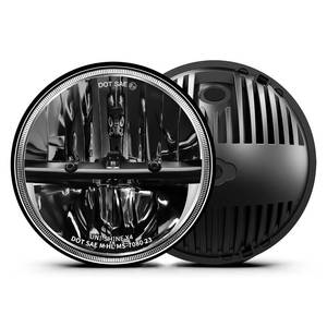 lot 1118 image: UNI-SHINE 2PCS 7-Inch LED Headlights - DOT Approved, HiLo Beam, Compatible with Jeep Wrangler, Chevy, and Miata - Plug and Play