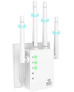 lot 2178 image: WiFi Extender, WiFi Extender Signal Booster Dual-Band(5.8G&2.4G) Wireless Repeater Coverage to 12880 sq. ft & 105 Devices, 1-Tap Setup, Supports Ethernet Port, Faster Speed
