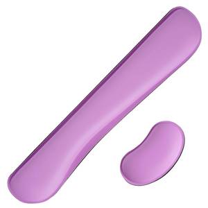 lot 2181 image: Poualss Cleanable PU Leather Keyboard Wrist Rest Pad Memory Foam Set,Keyboard Support for Office,Computer,Laptop and Mac,Pain Relief& Easy Typing (Light Purple)