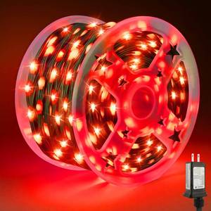 lot 2190 image: Tcamp 164FT 500 LED Red Christmas Lights, 8 Modes Christmas Tree Lights with Timer Memory Function, Green Wire Starry Fairy String Light for Xmas Tree Outdoor Indoor Decor