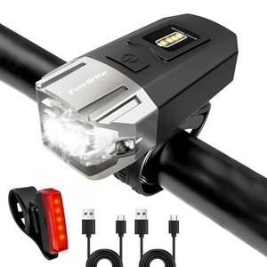 lot 2195 image: EverBrite Bike Lights for Night Riding, Rechargeable Bicycle Lights Front and Rear, 54 Light Modes, Bike Light Set with Charging Indicator, Waterproof Rotatable Headlight for Bike, Bike Accessories