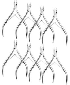 lot 2196 image: Japior 8 Packs Cuticle Nippers Stainless Steel Cuticle Trimmer Cutter Pointed Blade Nail Cuticle Dead Skin Clipper Manicure Tool for Fingernails Toenails