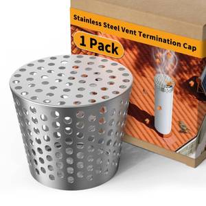 lot 2198 image: LBG Products PVC Vent Termination Cap, 2.48 Inch Stainless Steel Roof Vent Cover, Conical Roof Vent Cap PVC Fittings for 2.2-2.4 Inner Diameter Vent Pipe,Mesh Screen to Prevent Leaves and Debris