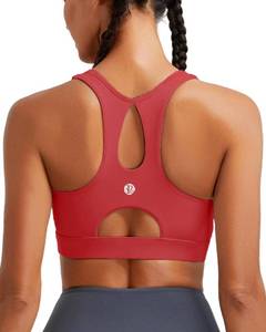 lot 2217 image: RUNNING GIRL Sports Bras for Women High Support,Racerback Molded Cup Sports Bra High Impact Running Bra with Swen in pad(WX3099_Red_L)