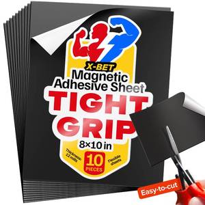 lot 2232 image: Strong Self-Stick Adhesive Magnetic Sheets 10 Pcs (8x1020x25cm) �� Customizable Magnetic Paper for Photo, Magnet Stickers, Labels, Crafts for Fridge, Lockers, Whiteboards, Office, Projects