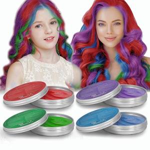 lot 2235 image: HaiolorPro 4 Colors Temporary Hair Color Wax, Temporary Hair Dye Red Purple Blue Green Washable, Temporary Hair Wax Color for Kids Women Men, Gifts for Teen Girls,Boys,Kids,Halloween,Cosplay,Party