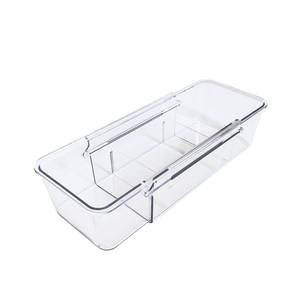 lot 2236 image: YUANQIZHU Expandable Straw Organizer Drawer Holder for Cabinet��Deep Drawer Organizer Kitchen Cabinet Organizer detachable compartments Fits for Stanley Long Straw(Transparent