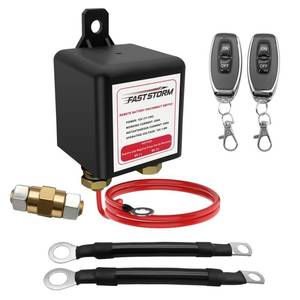 lot 2242 image: FASTSTORM Side Post Remote Battery Disconnect Switch 12V, 250A Negative Battery Cut Off Switch Anti-Theft Kill Switch Kit Upgrade Prevent Battery Drain for Car Truck, RV Auto, Boat,Vehicle etc