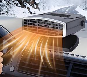 lot 2276 image: LILITUAN Portable Car Heater,12V Car Heater and Defroster 200W Fast Heating & Cooling Fan,360° Rotatable Car Heaters for Vehicle,RV,SUV (Black&Silver)