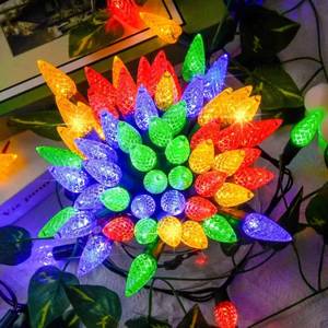 lot 2279 image: JMEXSUSS C6 Christmas Lights Outdoor, 100LED 33FT String Lights Plug in, Connectable 8 Modes Christmas Light for Tree Indoor Garden Yard Xmas Decoration (Multi-Colored)