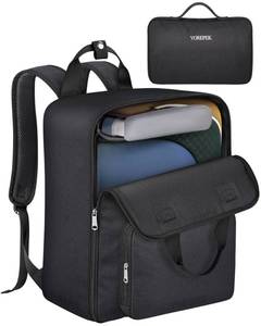 lot 2281 image: YOREPEK Backless Booster Car Seat Travel Bag Backpack for Airplane, Foldable Booster Car Seat Cover with Lauggage Strap, Compact Stroller Bag for Airplane Fits for Gb Pockit(All Black)