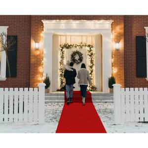 lot 2296 image: EZLucky Red Carpet Runner for Party, 2.6X15 ft, 130 GSM Felt Non-Woven Fabric, Hollywood Red Carpet for Event, Aisle Runner for Wedding Ceremony, Movie Theme Party Decorations, Red Runway Rug for Prom