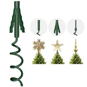 lot 2306 image: Christmas Tree Topper Holder �� Universal Twist-On Stabilizer with Adjustable Attachment for Tree Top Decorations, Fits Most Tree Bases (Green)