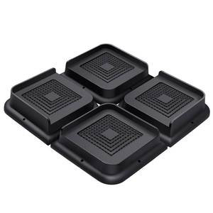 lot 3252 image: ANNKUT Bed Risers 1 Inch Heavy Duty, Furniture Risers for Bed Desk Table Sofa Couch,Oversized Bed Lifts Risers,Support up to 5000 Lbs(4 Pack Black)