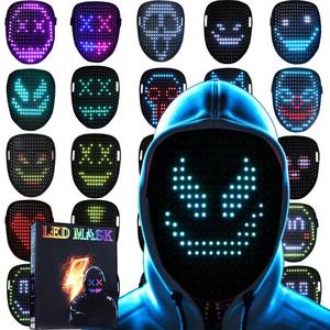 lot 3268 image: JDBMAOYE Led Mask, Lighted Up Mask with Gesture Sensing,Led Mask Costume for Halloween Costume,Masquerade,Cosplay Party