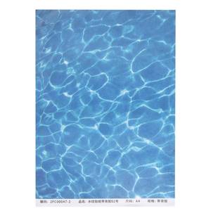 lot 4113 image: MECCANIXITY DIY Ripple Water Effect Sheet 11.6 x 8.3 Inch Floorboard Paper Sticker with Adhesive Backing for Lake Scene Dolls House Decor ,Blue