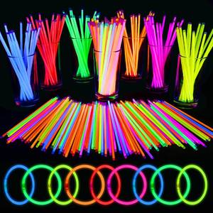 lot 4131 image: Mega-L 100 PCS Bright Glow Sticks Bulk - Halloween Glow in the Dark Party Supplies, 8 Glowsticks Easter Party Favors with Bracelets and Necklaces Light Sticks Bulk Party Favors for Kids or Adult