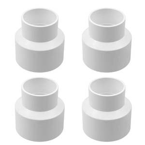 lot 4138 image: Semetall 3 x 2 PVC DWV Reducer Coupling Adapter (Socket x Socket)-4 Pack,White