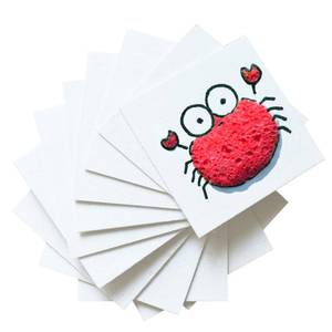lot 4141 image: Tatahu Magic Puffy Paint Paper - 4 x 4 3D Drawing Sponge Canvas, DIY Art and Craft Supplies, 10 Sheets