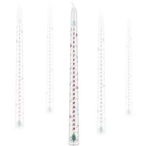 lot 4151 image: Christmas Advent Candle Countdown Christmas Calendar Candle Snowmen Advent Calendar, 12 Inch