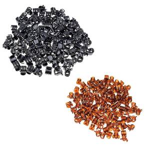 lot 4156 image: 100pcpack 1cm Hair Claws Clip for Women Girls Black & Brown & clear Plastic Mini Hairpin Hair Clip Clamp Hair Accessories Gifts (brownblack each 50pcs)