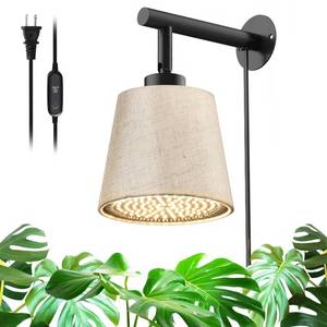 lot 5897 image: Bstrip Hanging Grow Lights for Indoor Plants, 25W Full Spectrum, 4H9H14H Timer, 3000K Wall-Mounted Decorative Plant Light with 9.8FT Power Cord, Ideal for Tall Plants, Flowers and Potted Trees