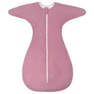 lot 5900 image: ZIGJOY Shark-Fin Transitional Swaddle for Newborn - 2.5 Tog Rayon Made from Bamboo Transition Swaddle Sleep Sack 3-6 Months Baby Arms Up Swaddle Blanket with 2-Way Zipper, Purple
