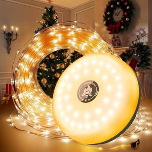 lot 6047 image: miudeco Camping String Lights 32.9FT10 M, Rollable Camping String Lights, 8 in 1 Portable Rechargeable LED Fairy Lights, USB for Hiking Travel AWN Tent Yard Garden Decoration and Holiday Gift