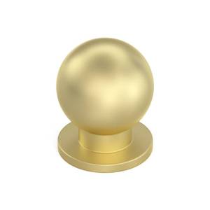 lot 6064 image: homdiy 10 Pack Mini Gold Cabinet Knobs 0.71(18mm) Diameter Dresser Drawer Handles, Small Round Brushed Brass Minimalist Hardware for Jewelry Box Modern