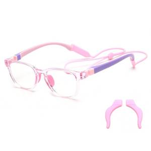 lot 6076 image: JM Kids Blue Light Glasses, Computer Gaming Grasses for Girls Boys Age 3-10, Anti Blue Ray TR90 Eyeglasses Pink Square Style