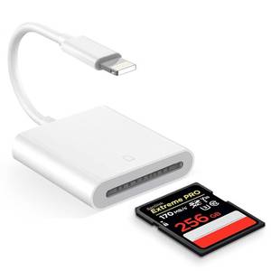 lot 6087 image: (Apple MFi Certified) Lightning to SD Card Camera Reader for iPhone,Trail Camera Viewer SD Memory Card Reader Adapter Compatible with iPhone 14131211XSXRX87iPad,Plug and Play