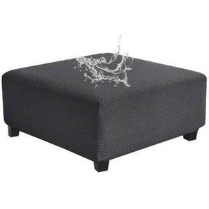 lot 6093 image: Levoberg Waterproof Square Ottoman Cover Large Square Folding Storage Ottoman Bench Slipcovers Footrest Stool Covers Oversized Ottoman Coffee Table Covers Cube with Elastic Bottom L Dark Gray