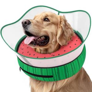 lot 6116 image: Supet Raised Inflatable Dog Cone Collar to Stop Licking, Soft Dog Cone Alternative After Surgery, Pet Neck Donut Collar for Small Medium Large Dogs
