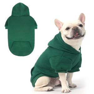 lot 6134 image: KOOLTAIL Basic Dog Hoodie - Soft & Warm Pet Hoodie Sweater with Leash Hole and Pocket, Dog Winter Coat, Cold Weather Clothes Sweatshirt for Small Medium Large Dogs Puppy Cat Boys Girls Deep Green M