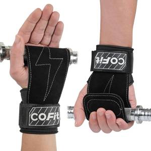 lot 6171 image: COFIT Wrist Straps for Weightlifting, Workout Wrist Wraps with Dual-Layer Oxford Leather, Enhanced Grip for Optimal Hand and Wrist Protection for Deadlift and Dumbbel - Small size Black
