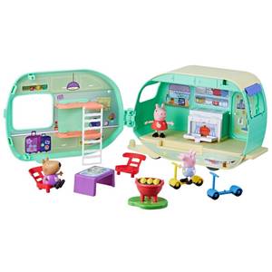 lot 7341 image: Peppa Pig Caravan Playset for Girls and Boys, 3 Figures, 6 Accessories, Preschool Toys, Kids Gifts, Ages 3