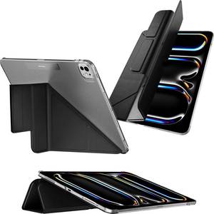 lot 8065 image: MAGEASY Case for iPad Pro 13 - Folio Case with Multi-fold, Multi-Angle Stand, Apple Pencil Holder, Stain-Resistant, Compatible with iPad Pro 13 (2024, M4) - Facet  Black