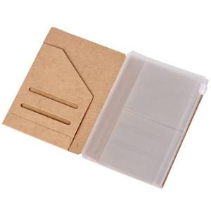 lot 8075 image: newestor Zipper Case & Kraft Folder Refill Inserts for Passport Size Travelers Notebook, 3.5x4.9
