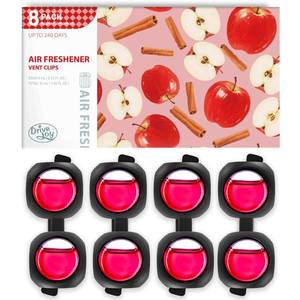 lot 8084 image: Car Air Freshener Vent Clips, 2 Pack, Provides Long-Lasting Scent, Up to 240 Days, Odor Eliminator (Apple Cinnamon)
