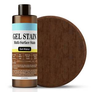 lot 8097 image: Water-Based Gel Stain - 200ml Gel Stains for Wood - Gel Wood Stain - Wood Stain for Board, Planks, Cabinet, Craft, Room & Outdoor Furniture - Dark Walnut