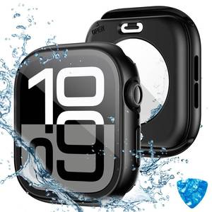 lot 8100 image: Tensea (2 in 1) for Waterproof Apple Watch Screen Protector Case Series 1110 46mm Accessories, 360 Front and Back, iWatch PC Face Cover with Tempered Glass for Women Men, 46 mm