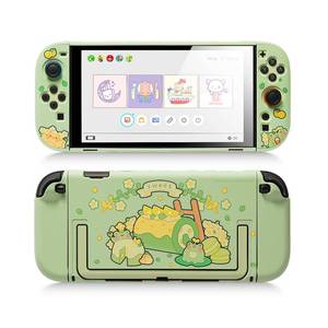 lot 8108 image: GeekShare Protective Case Compatible with Switch 2, Hard PC Slim Dockable Shell Cover Designed for Switch 2 Game Console and Joystick Controllers - Matcha Froggy