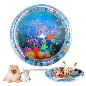 lot 8140 image: Cat Dog Water Mat, Thickened Durable Non-Slip Playmat, Durable Easy Clean Water Mat, for Indoor and Outdoor Cat Dog Toys